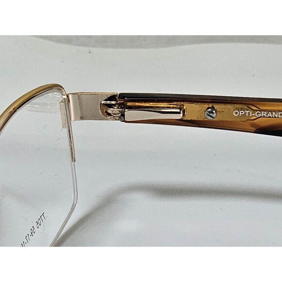 OPTI-GRAND WOMEN'S EYEGLASSES Frames 7703 59-17 150 S Gold New Demo Lenses - Picture 7 of 14